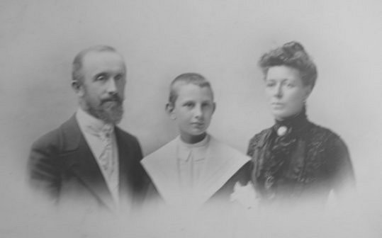 Photograph of my Father as a boy with my Great Uncle and his Wife