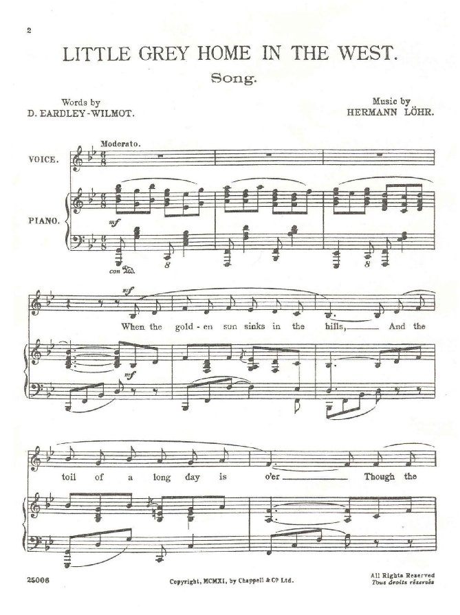 Page Two - Music Sheet One