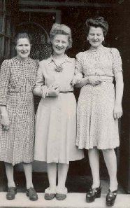 My Mother, Marthe and my sister, Maud outside our front door in Finchley