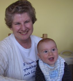 Here I am with baby Andrew.  (29th May 2004)