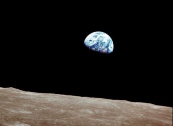 Earthrise taken by William Anders from Apollo 8, 24th December 1968