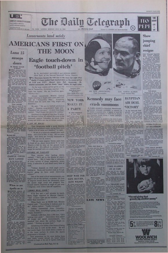 The Daily Telegraph for 21 July 1969