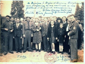 A Group Photograph showing Marthe with her colleagues in the Secret Army.  N.B. Copyright for the original picture belongs to the late Major Biddlecombe's daughters