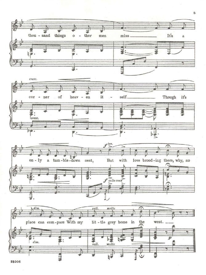 Page Five - Music Sheet Four